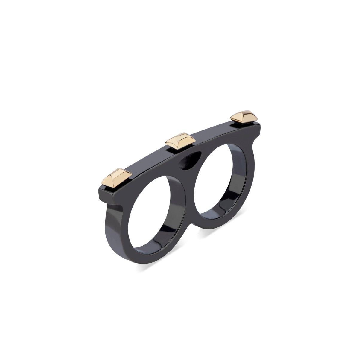 Black Rhodium Sparks Fly Matchstick Ring - Nataly Aponte