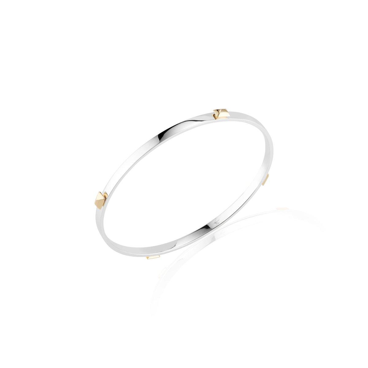 Sterling Silver and Gold Sparks Fly Bangle - Nataly Aponte