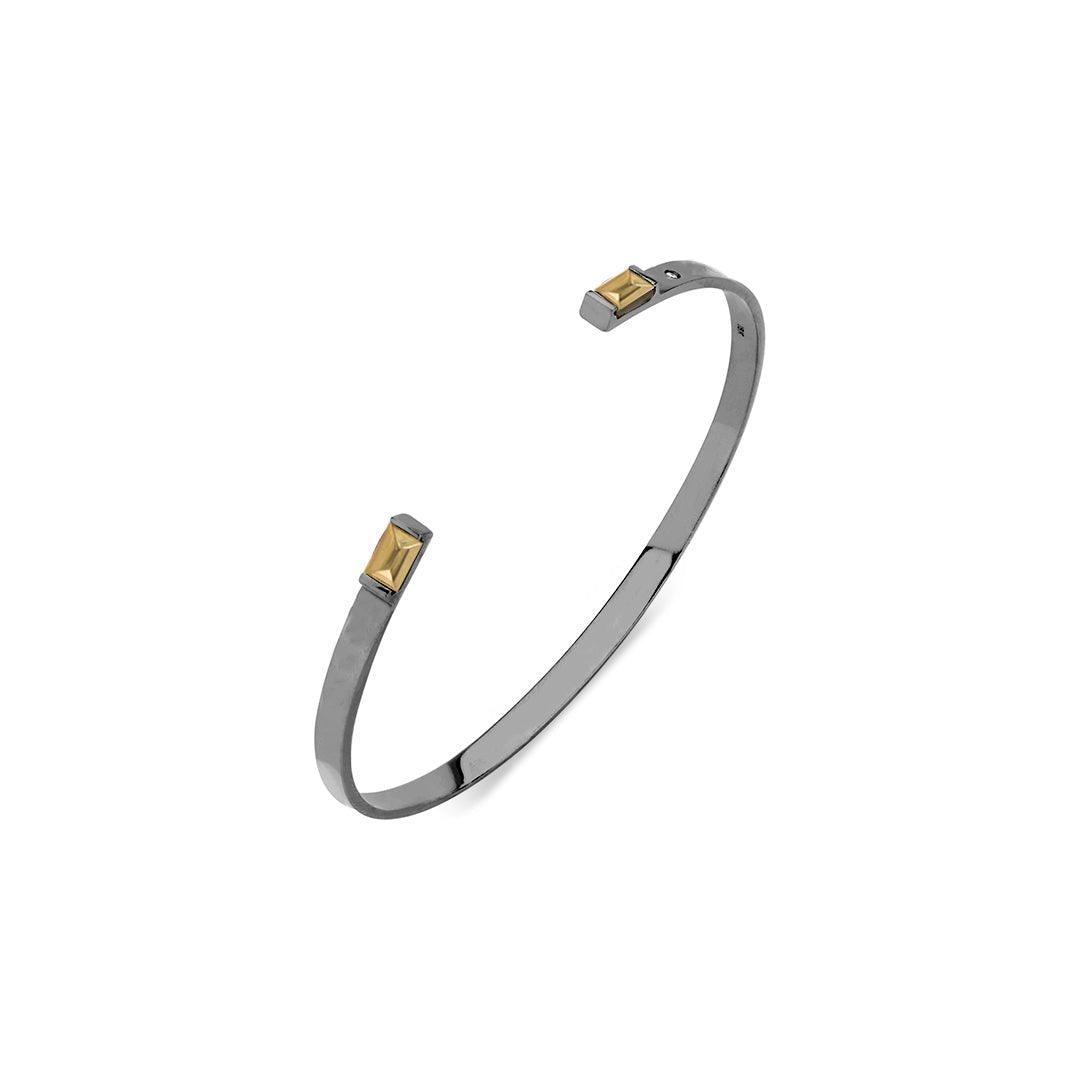 Two Create Fire Oxidized Silver and Gold Bracelet - Nataly Aponte
