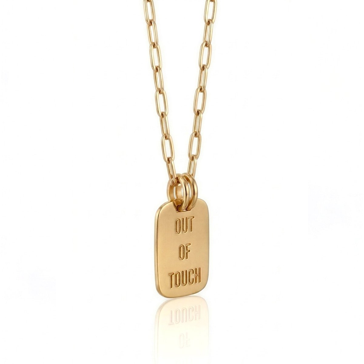 Out of Touch Gold Tag Pendant - Nataly Aponte