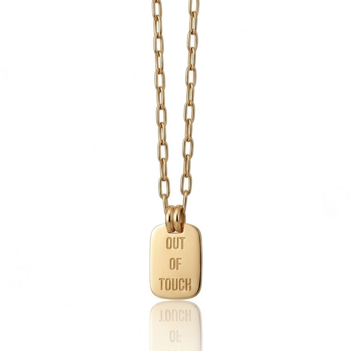 Out of Touch Gold Tag Pendant - Nataly Aponte