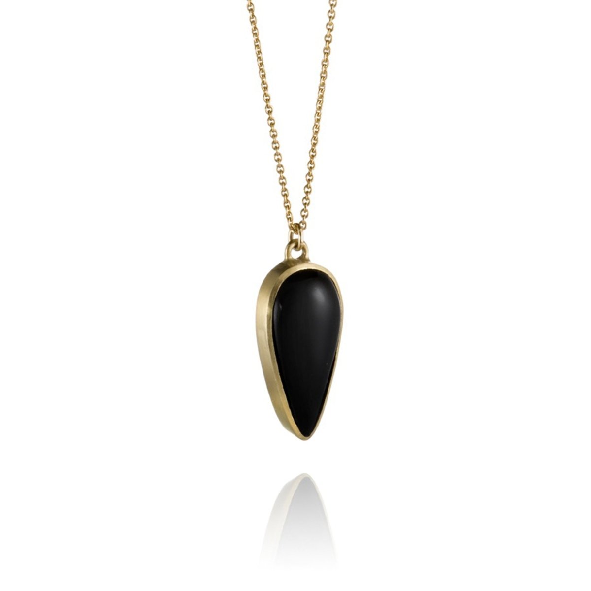 Black Coral Marquise Pendant - Nataly Aponte