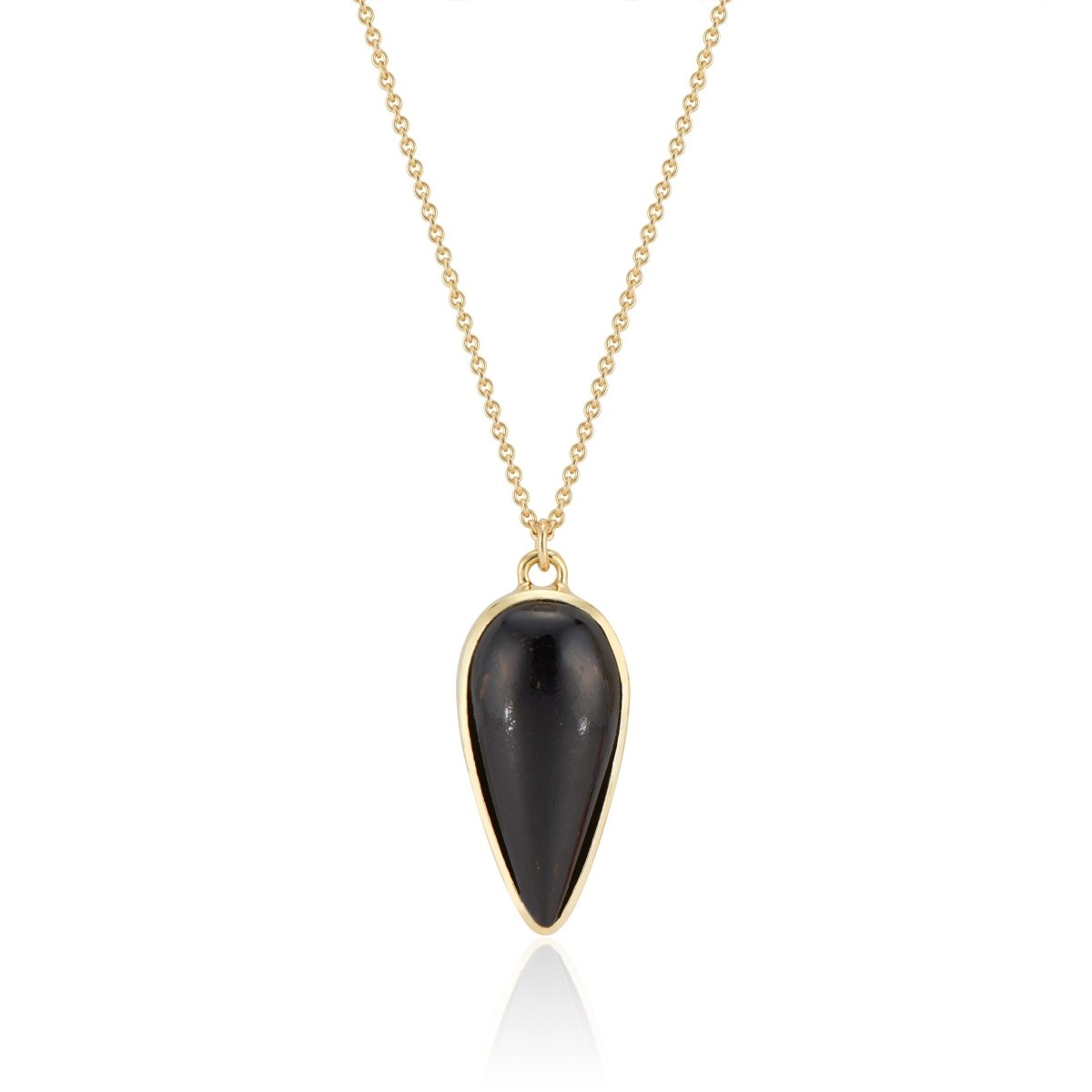 Black Coral Marquise Pendant - Nataly Aponte