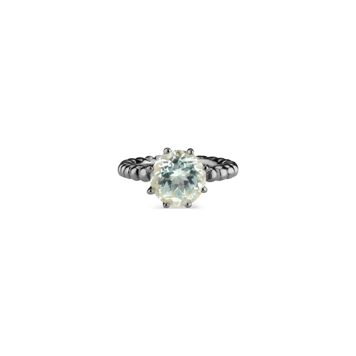 Blue Topaz Crown Ring Sterling Silver - Nataly Aponte