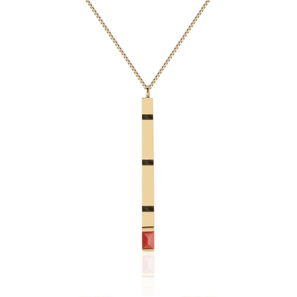 Gold Soul Fire Matchstick Pendant - Nataly Aponte