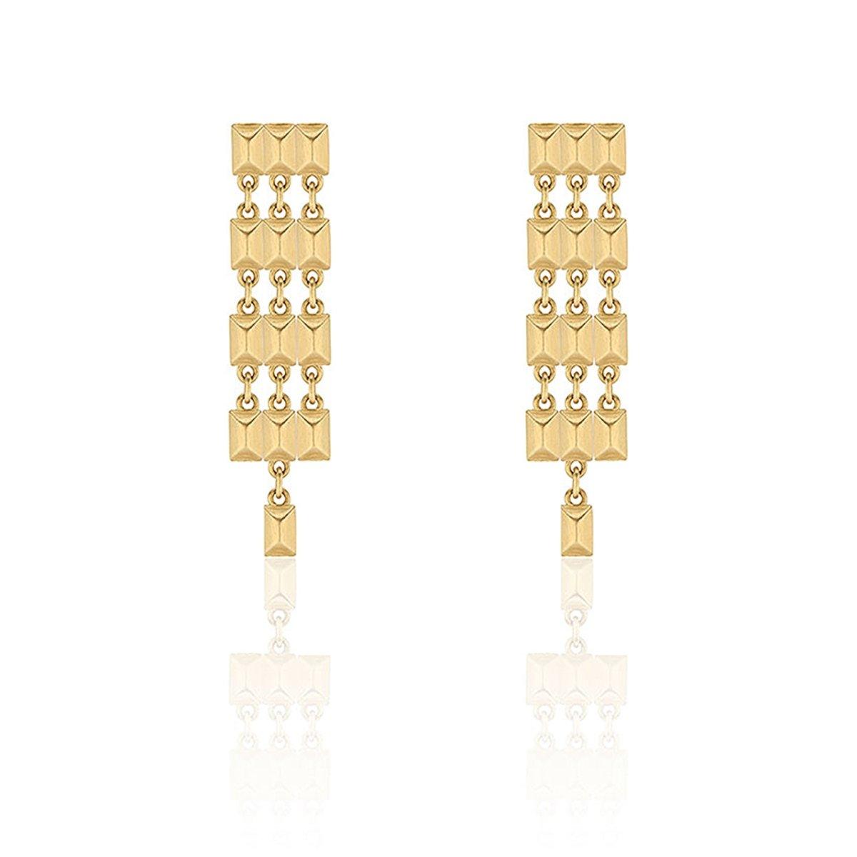 Gold Sparks Fly Chandelier Earrings - Nataly Aponte