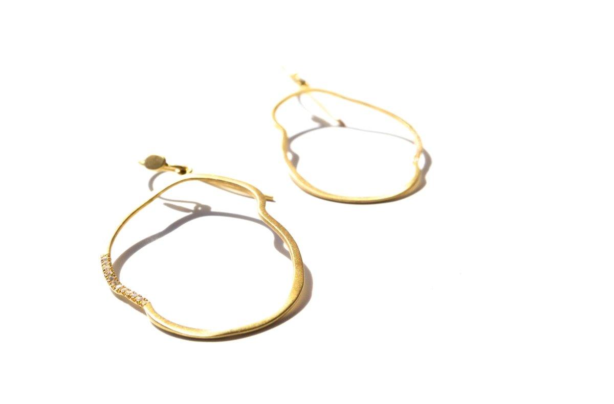 Paisley Earrings With Diamonds - Nataly Aponte
