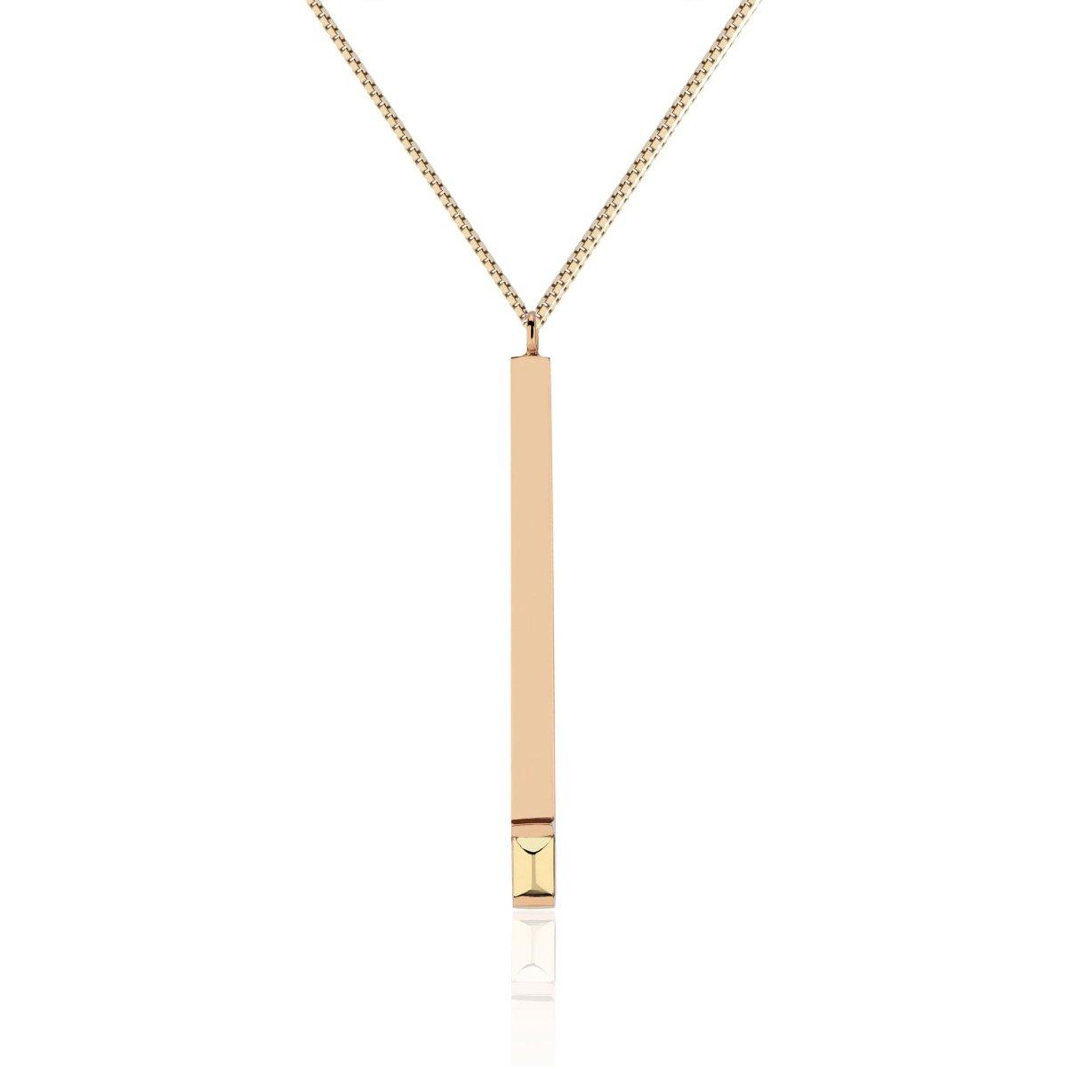 Spark The Fire Matchstick Pendant (Rose Gold) - Nataly Aponte